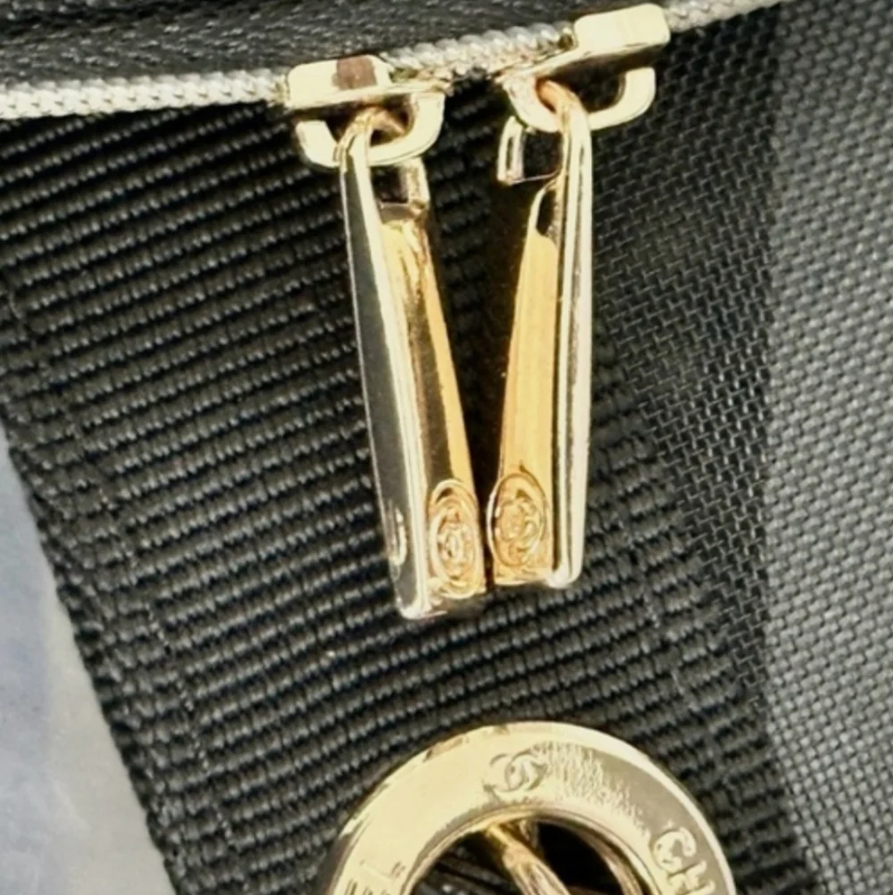 Chanel Black Mesh Tote Bag with Chain Strap